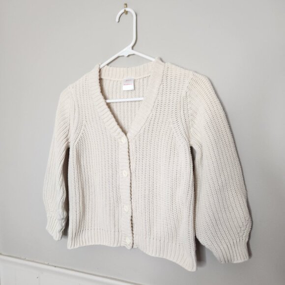 HANNA ANDERSSON Ecru White Chunky Knit Cardigan - Picture 1 of 5